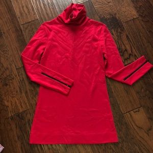 Lynn Ritchie Red Turtleneck Dress